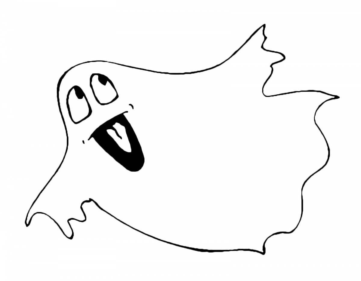 Ужасающий призрак-раскраска для детей