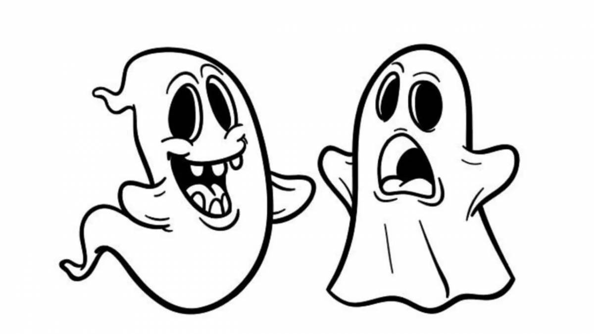 Spectral ghost coloring book for kids