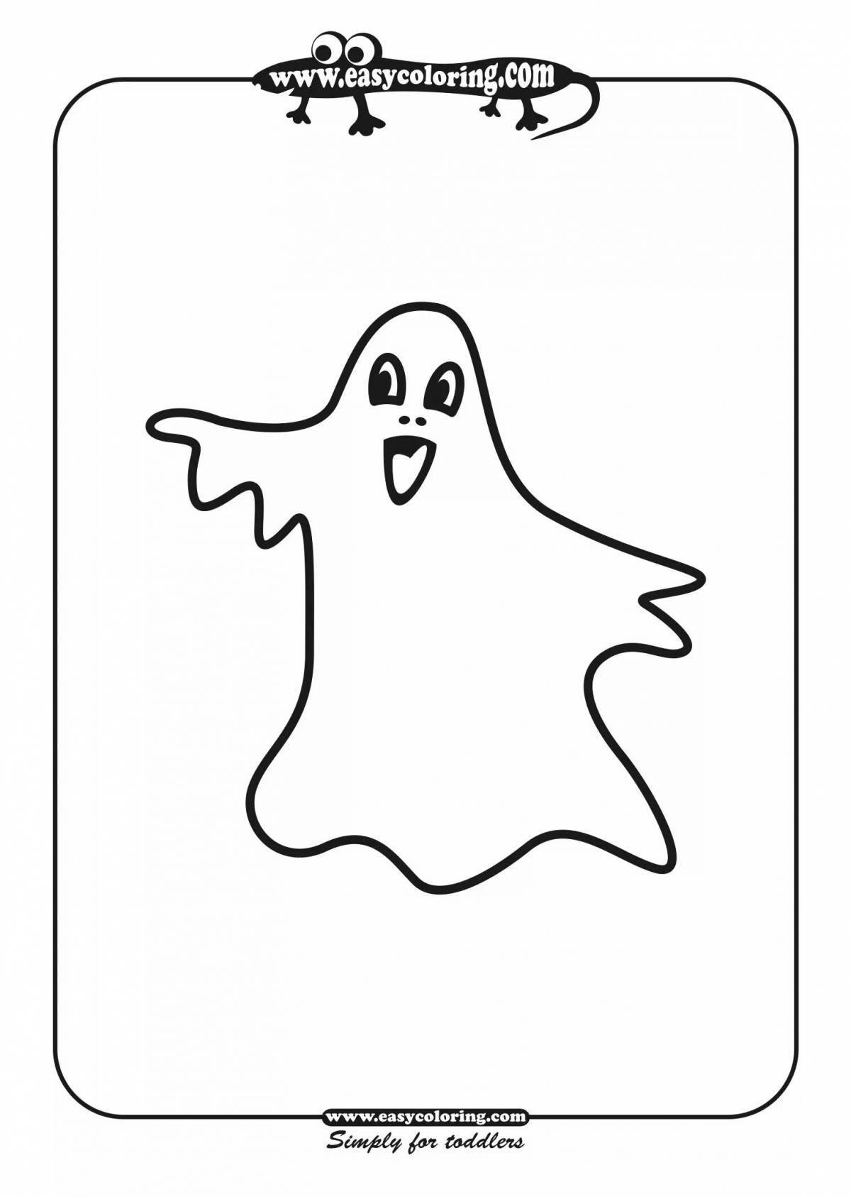 Загадочная раскраска призрак для детей