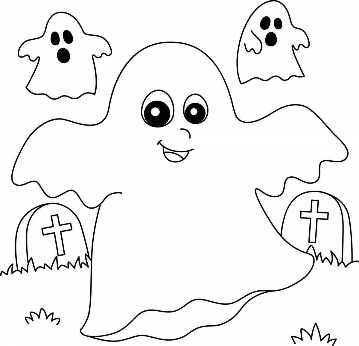 Amazing ghost coloring book for kids