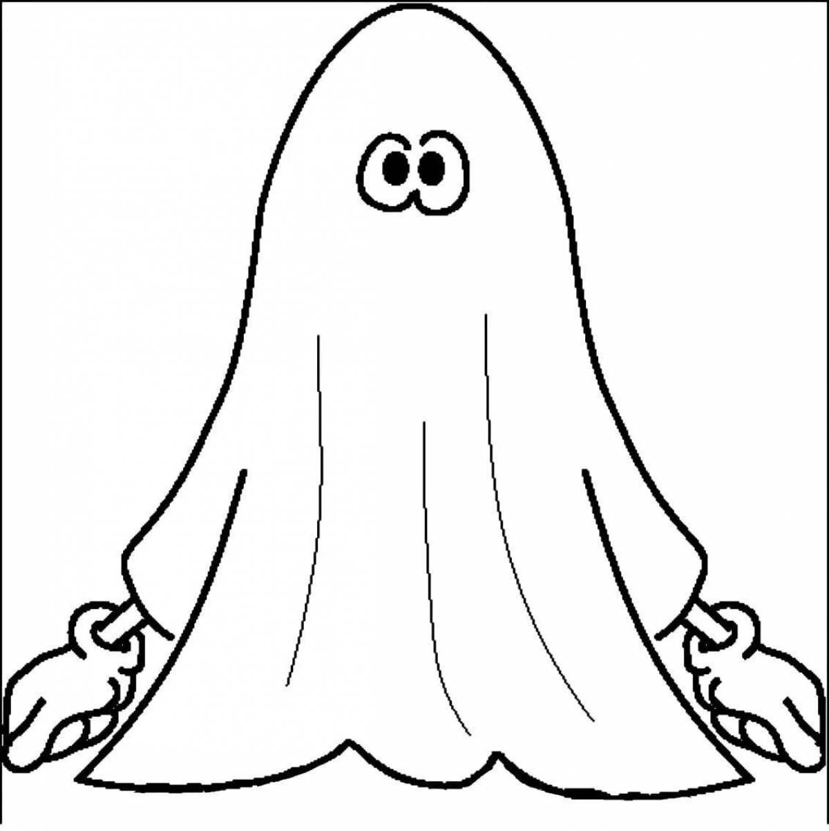 Adorable ghost coloring book for kids