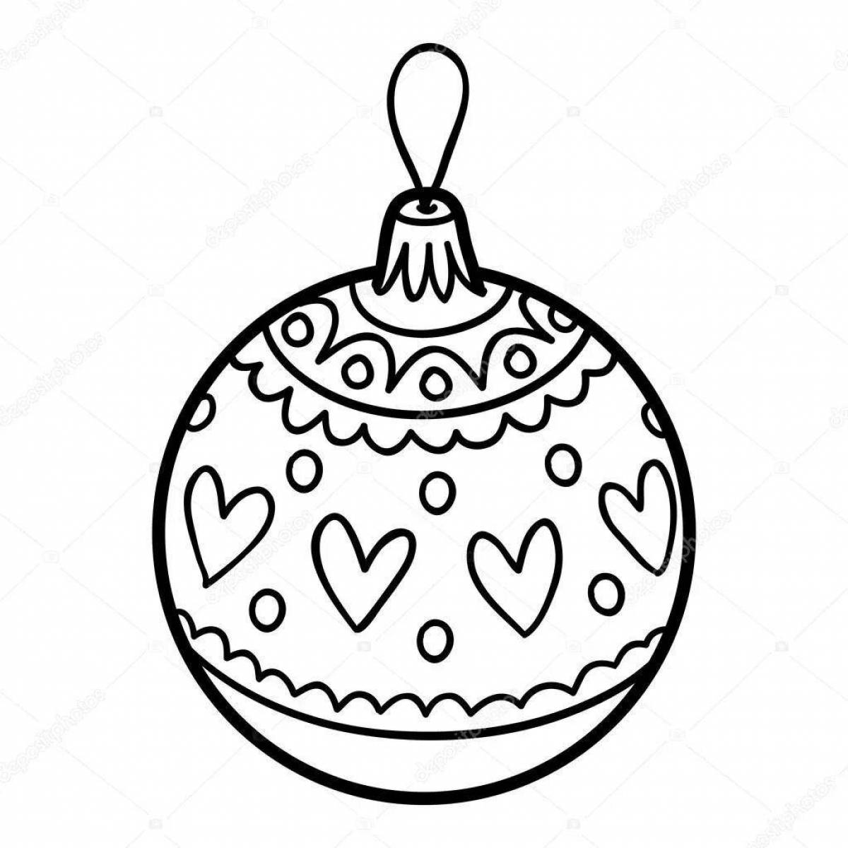 Glowing Christmas ball coloring book for kids