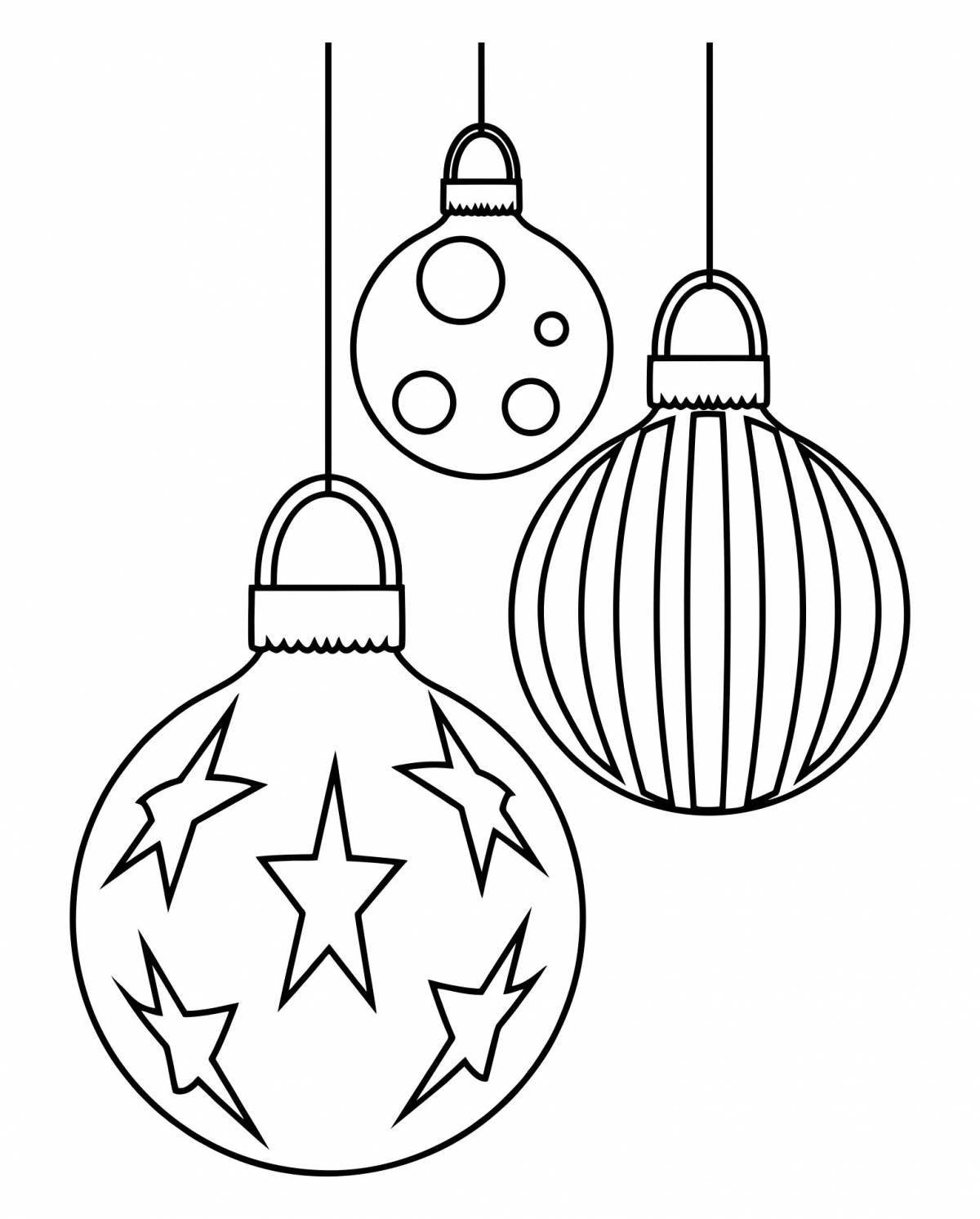 Glamourous Christmas ball coloring book for kids