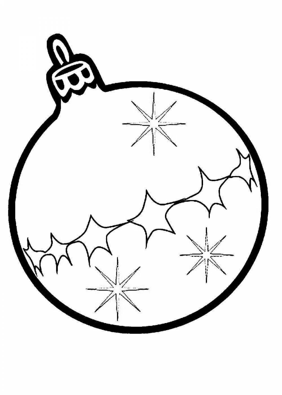 Буйный рождественский шар раскраски для детей