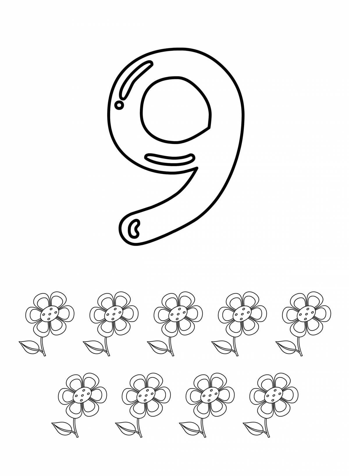 Number 3 coloring pages for preschoolers