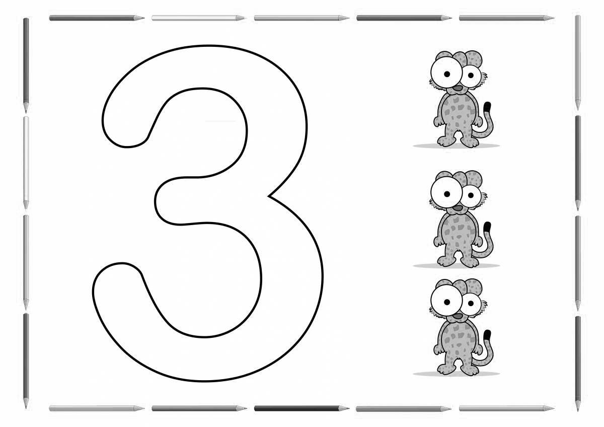 Number 3 for preschoolers #9