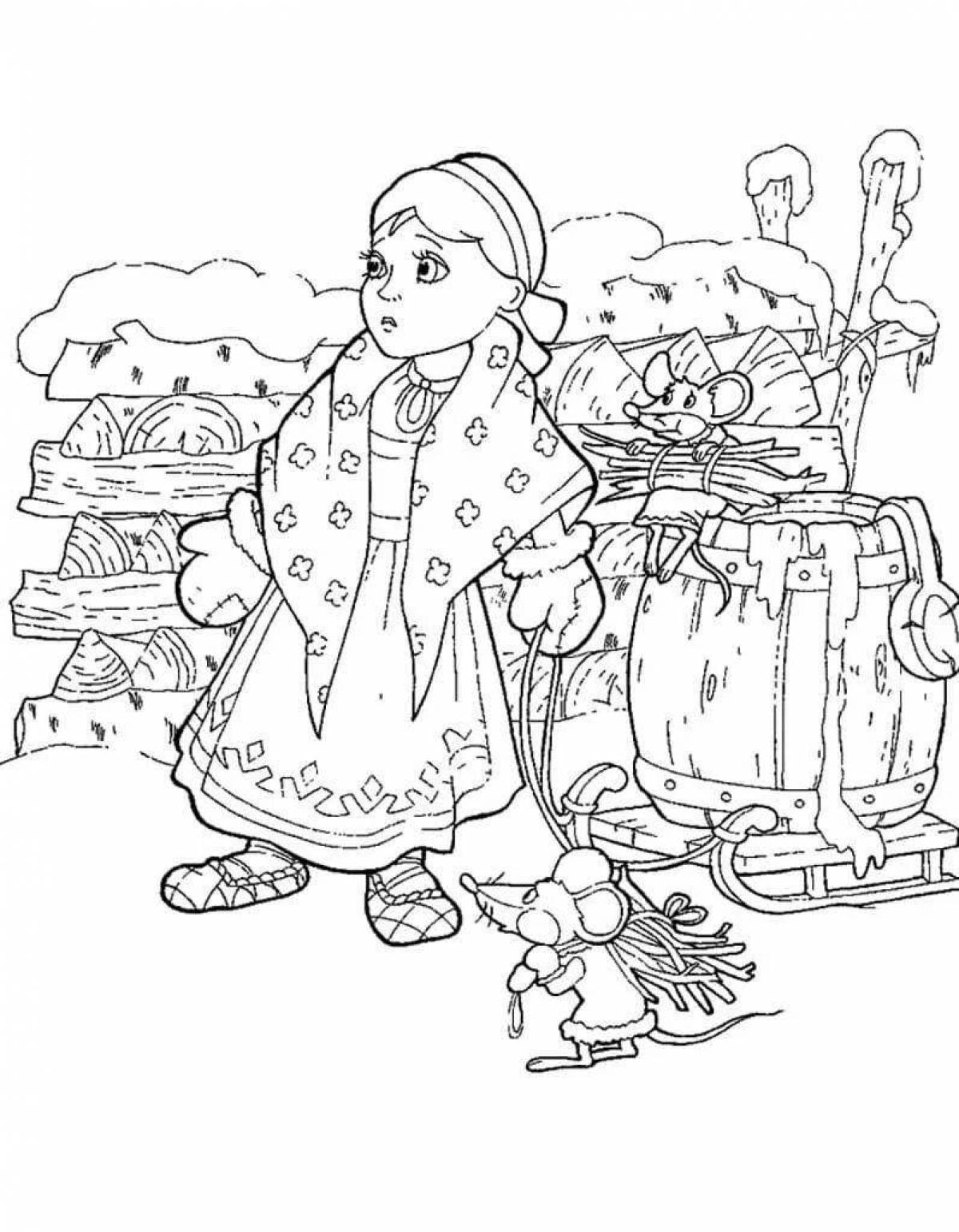 Glorious Morozko fairy tale coloring book