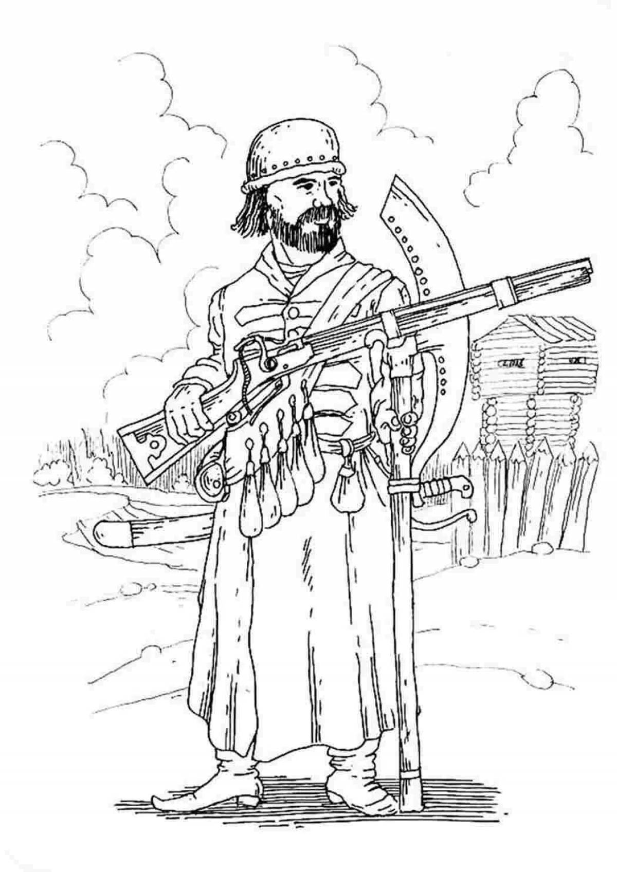 Exquisite Russian soldier coloring pages for kids