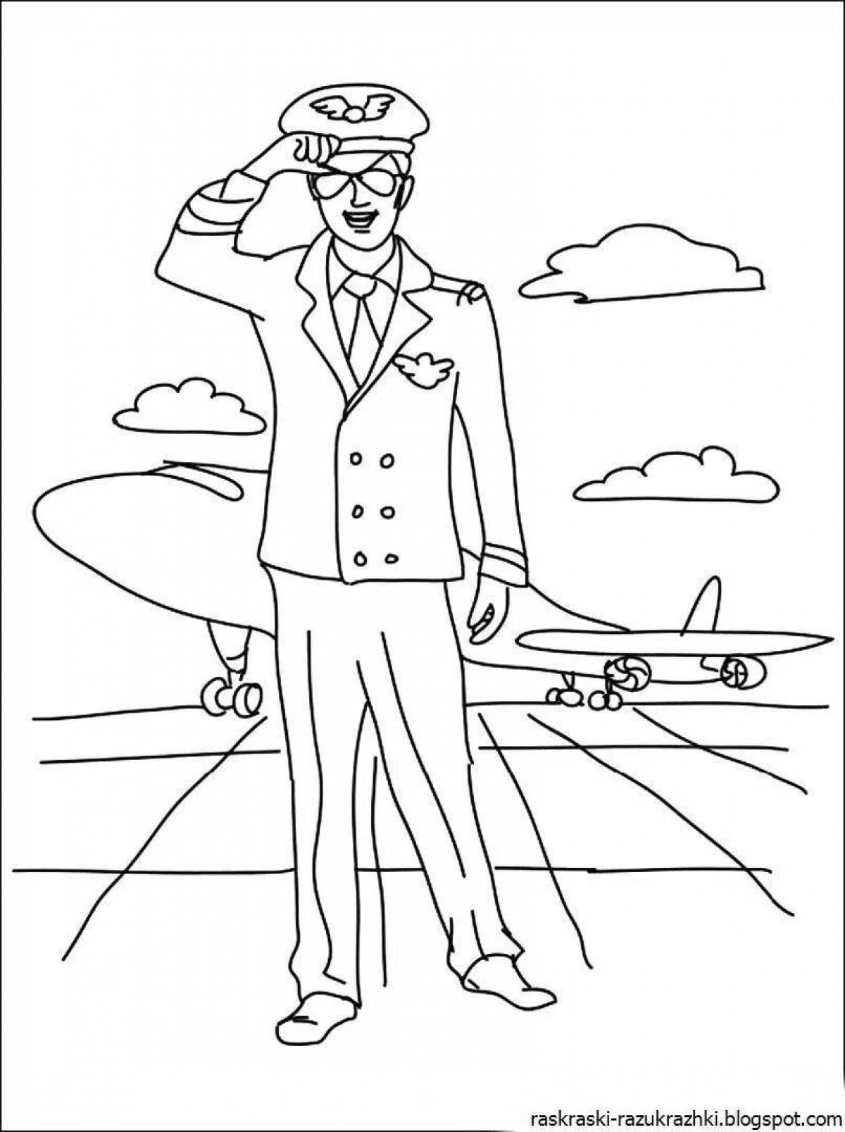Fabulous military profession coloring for youth