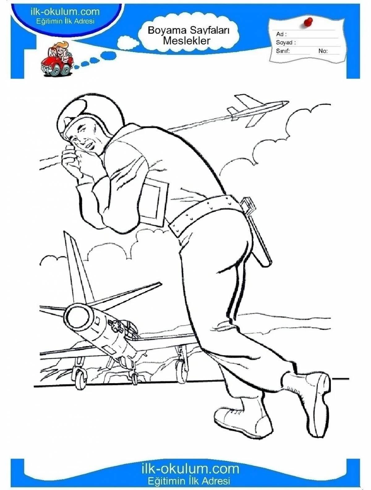 Adorable war coloring book for kids