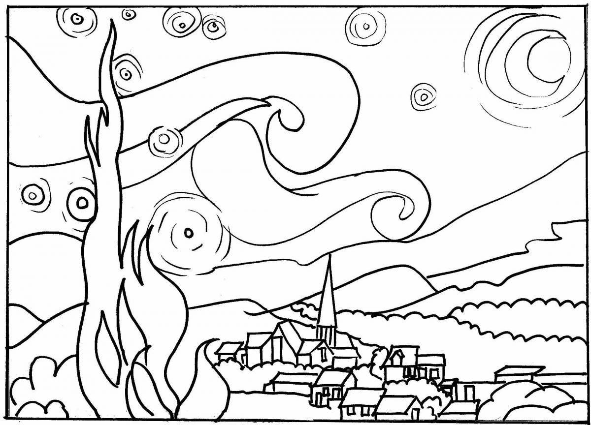 Colored coloring pages for children