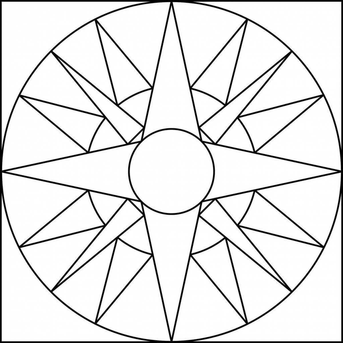 Яркие геометрические орнаменты раскраски для детей