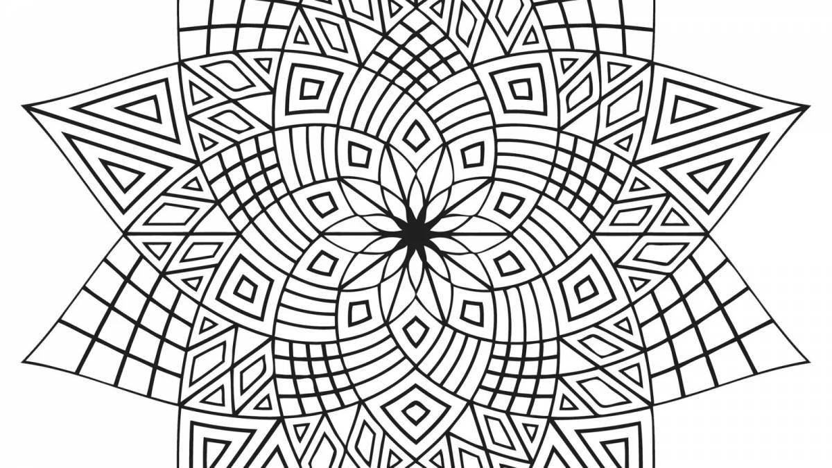 Gorgeous geometric coloring book for kids