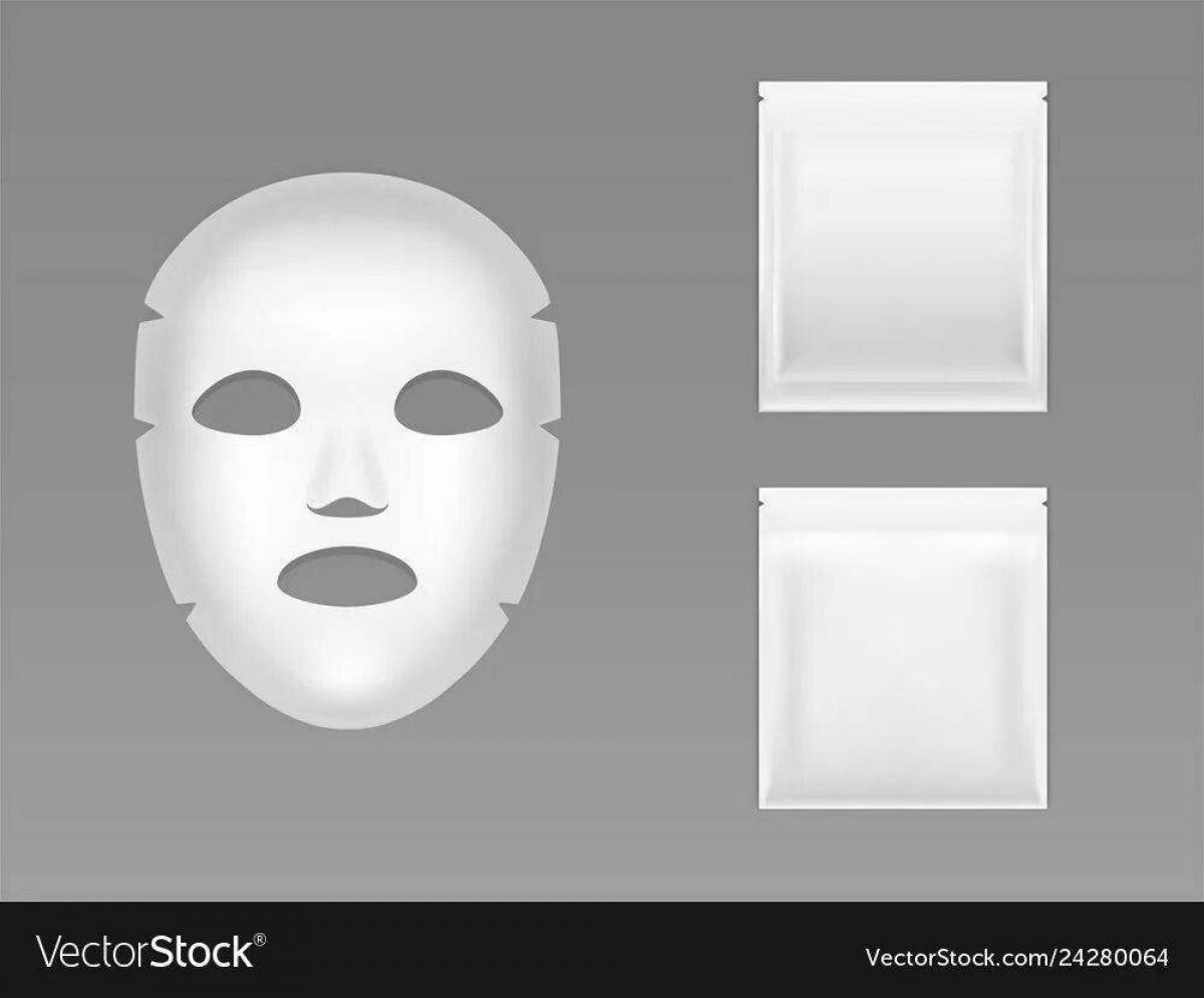 Раскраска маска для лица из яркой ткани