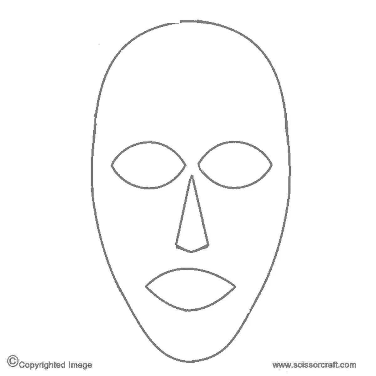 Раскраска маска для лица из жирной ткани