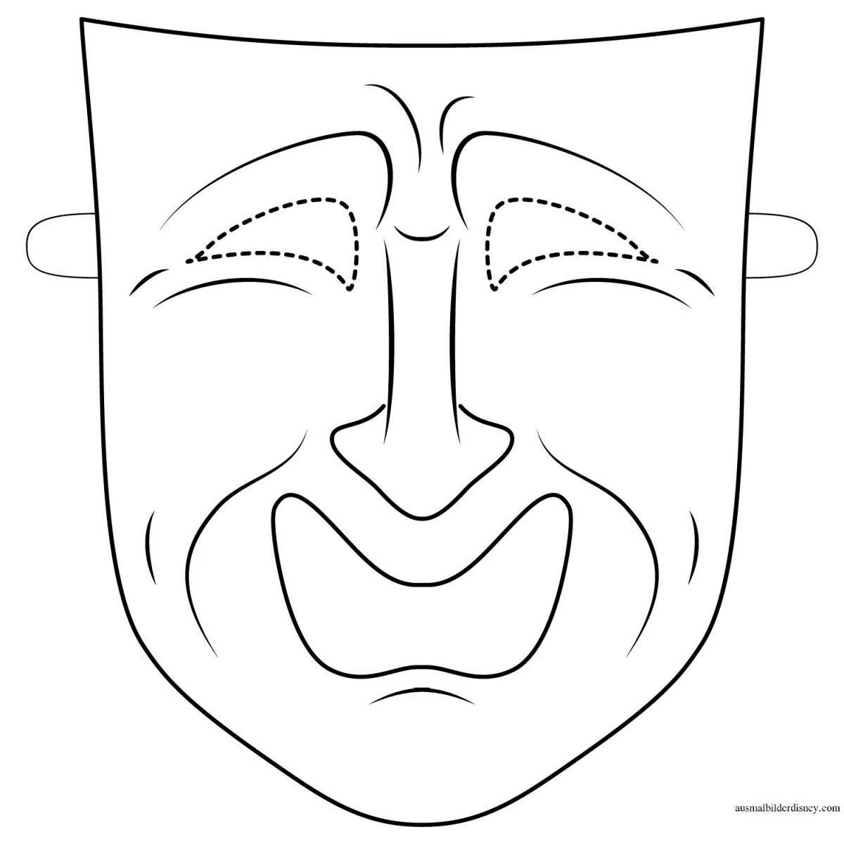 Coloring sheet dynamic cloth face mask