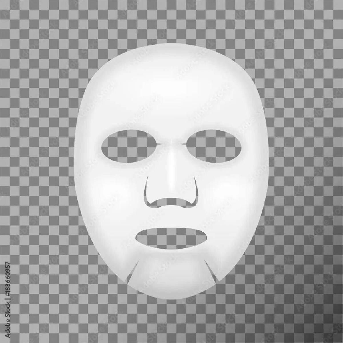 Раскраска энергетическая тканевая маска для лица