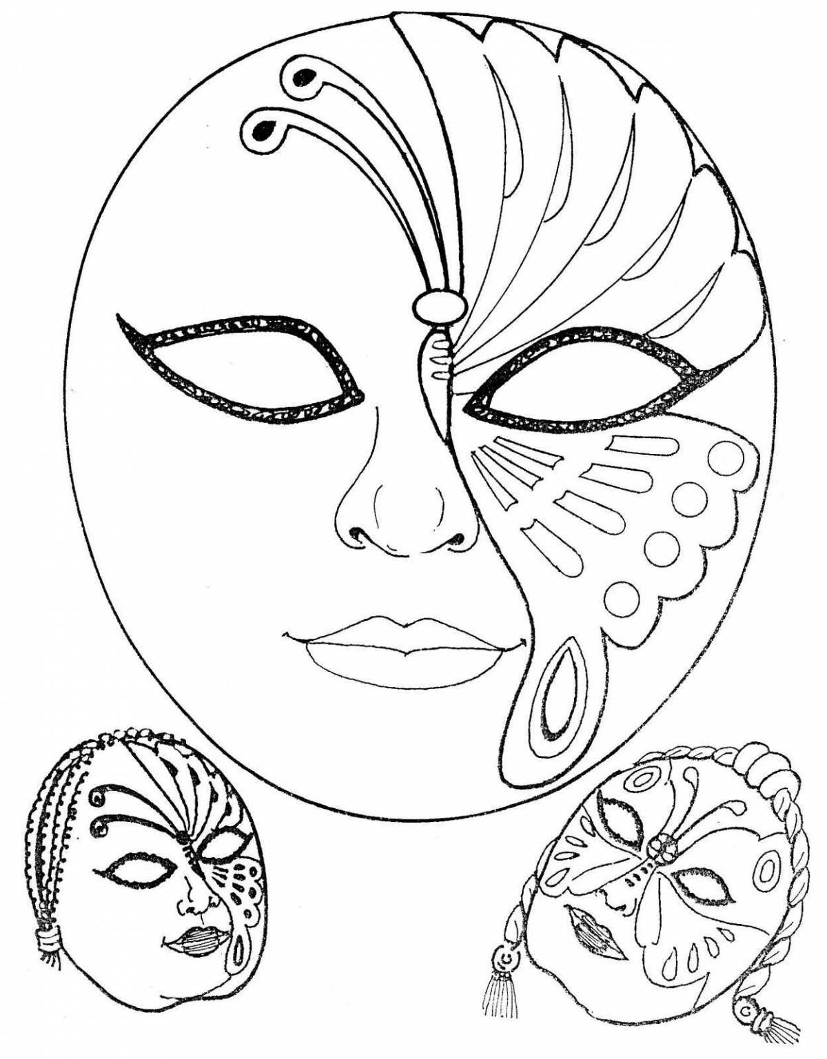 Раскраска маска для лица из ткани spirit