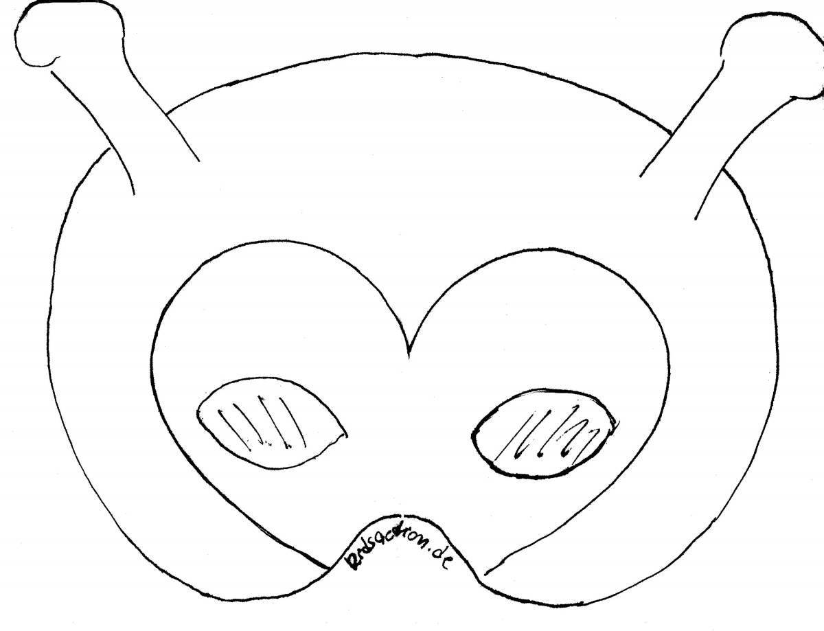 Mystery cloth face mask coloring page