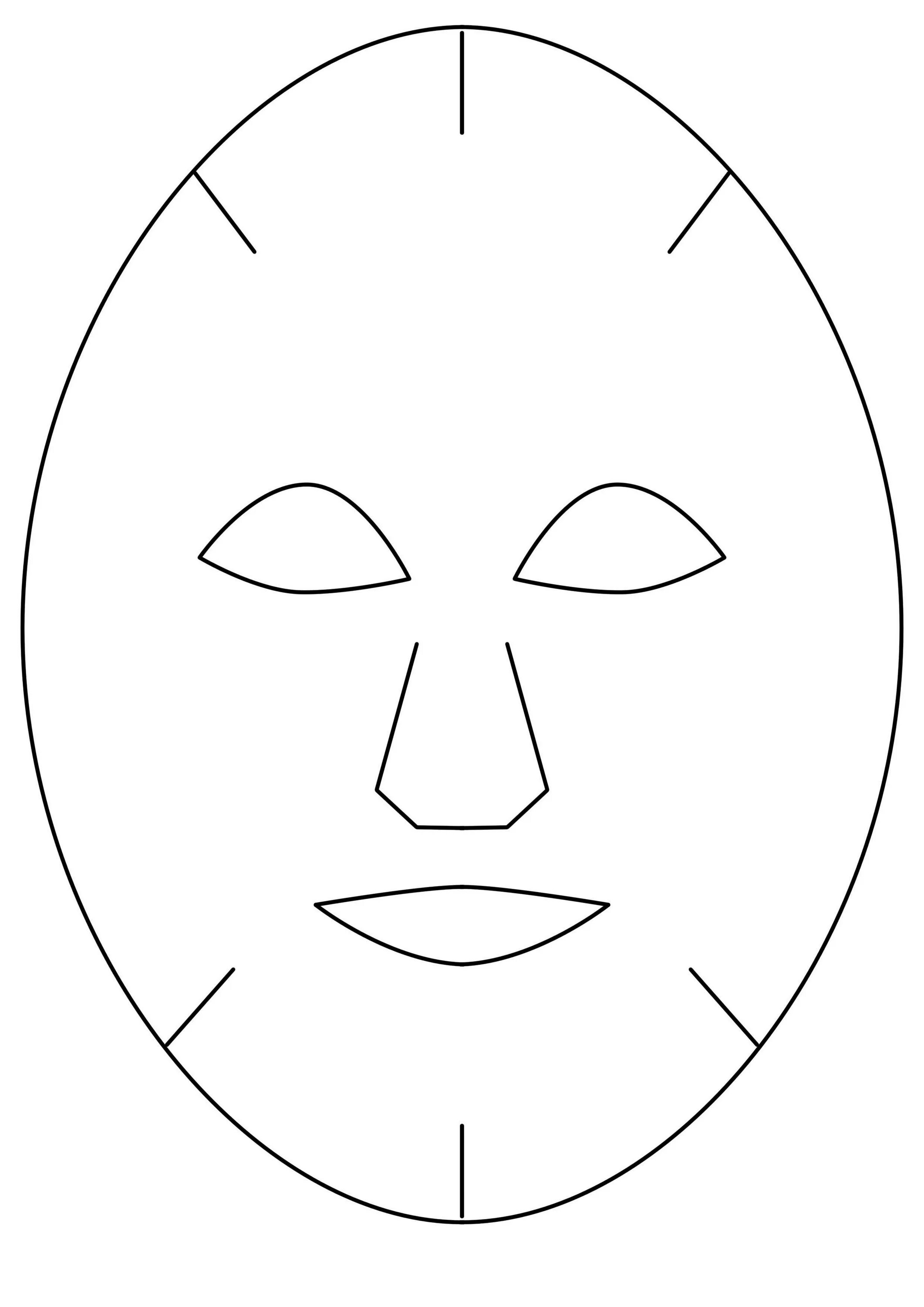 Раскраска стильная тканевая маска для лица