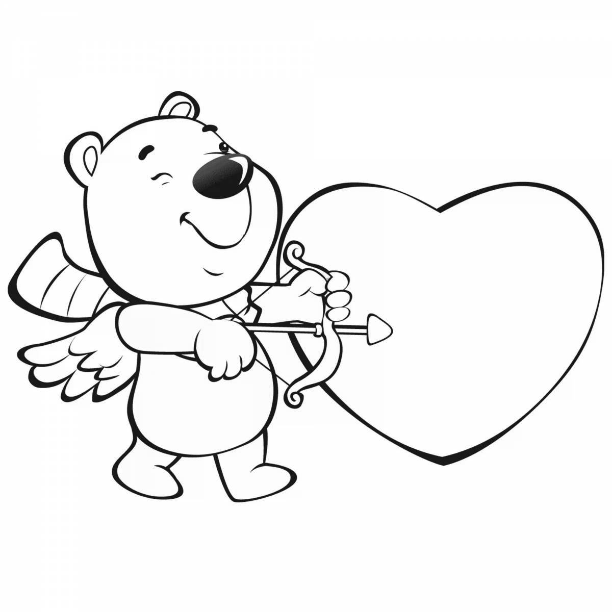 Coloring page joyful February 14th