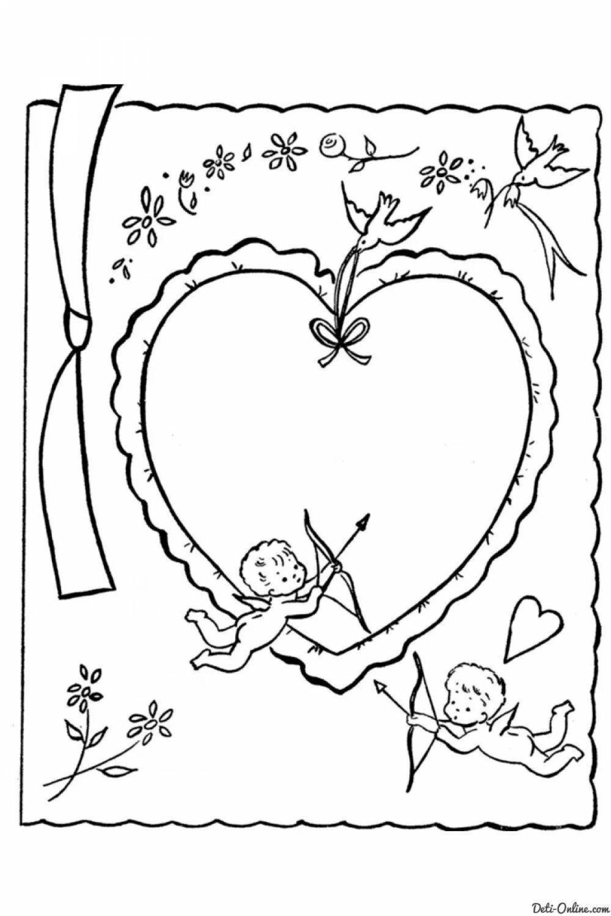 Adorable coloring book February 14th