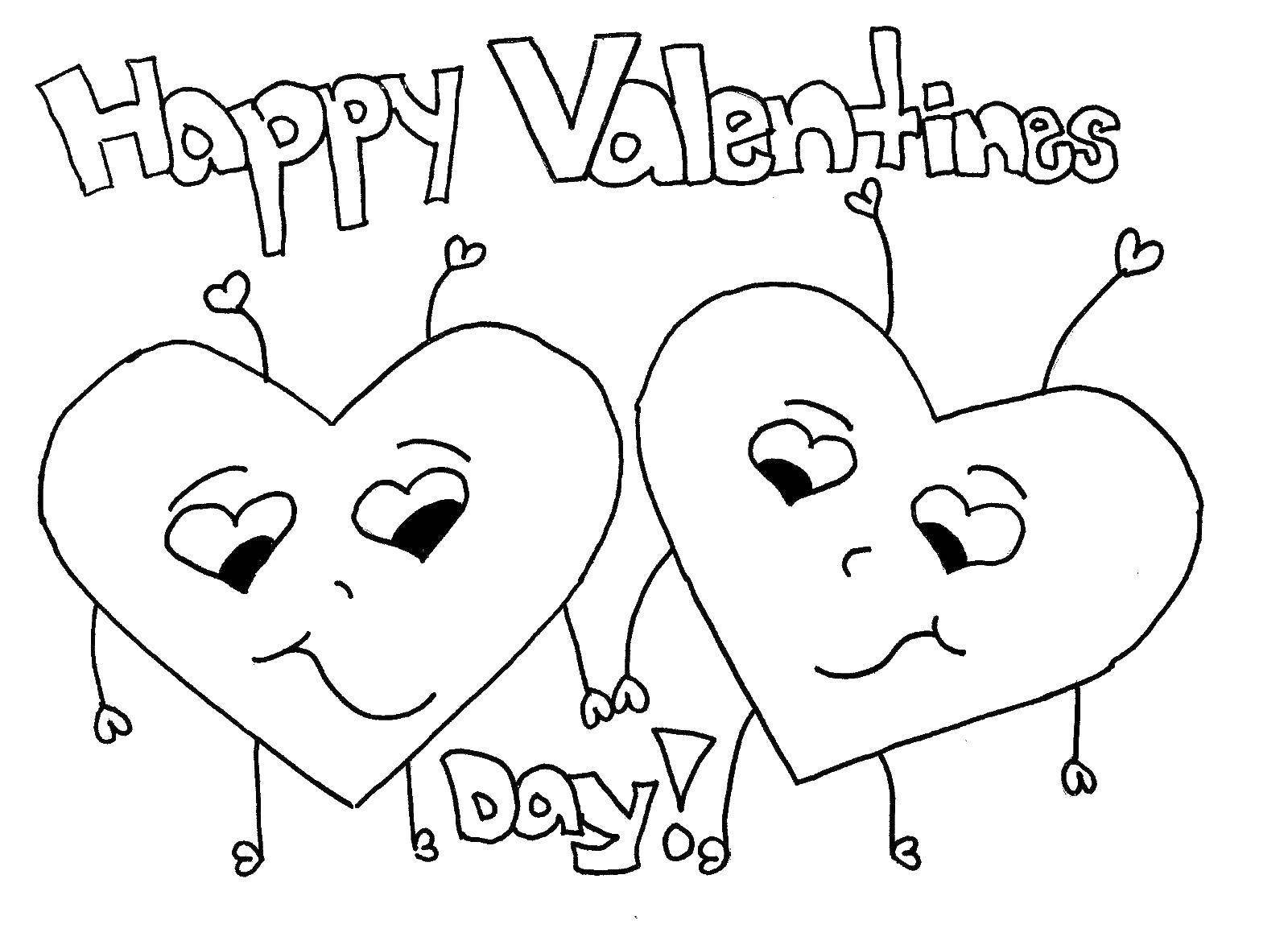 Lively 14 February coloring page