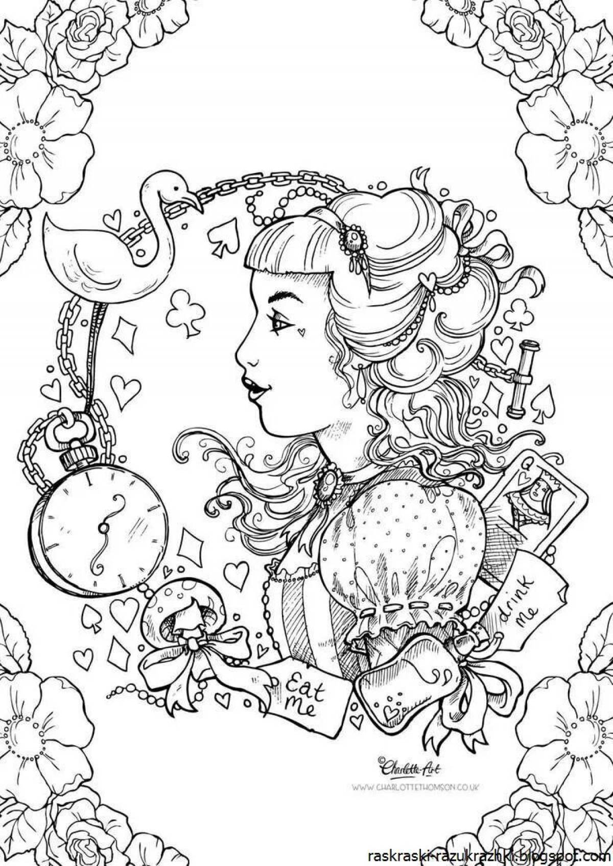 Bewitching alice coloring book