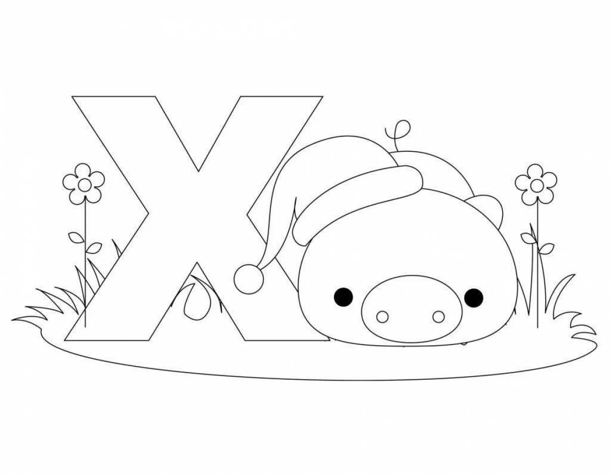 Adorable letter x coloring book for preschoolers