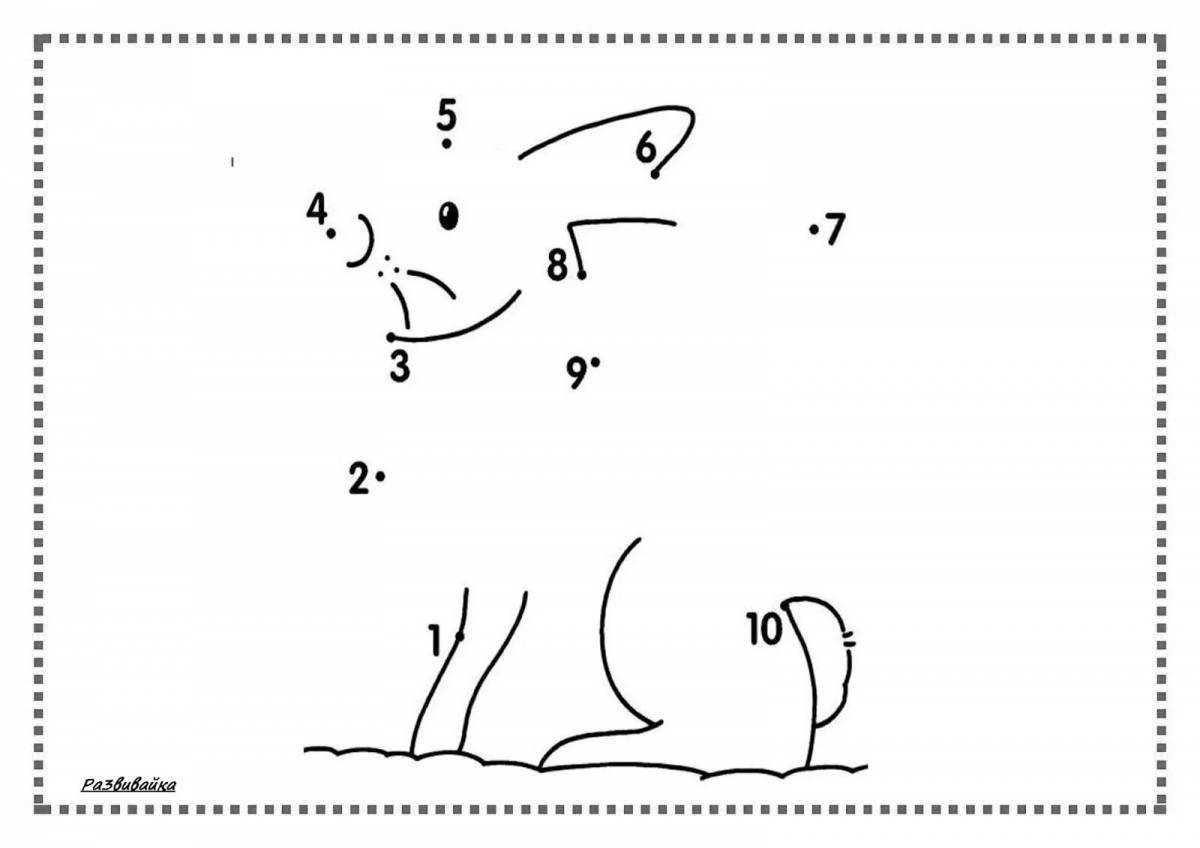 Соедини по точкам для детей 5 6 лет распечатать картинки до 10