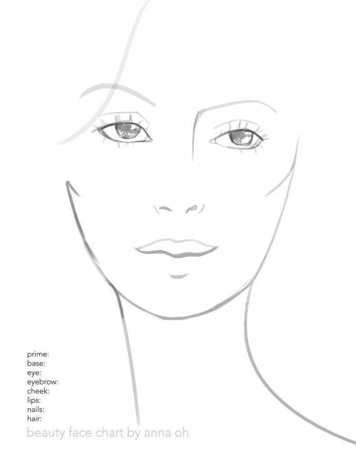 Шаблон лица для макияжа. Face Chart для визажистов. Набросок лица для макияжа. Эскиз лица для макияжа. Лицо для зарисовки макияжа.