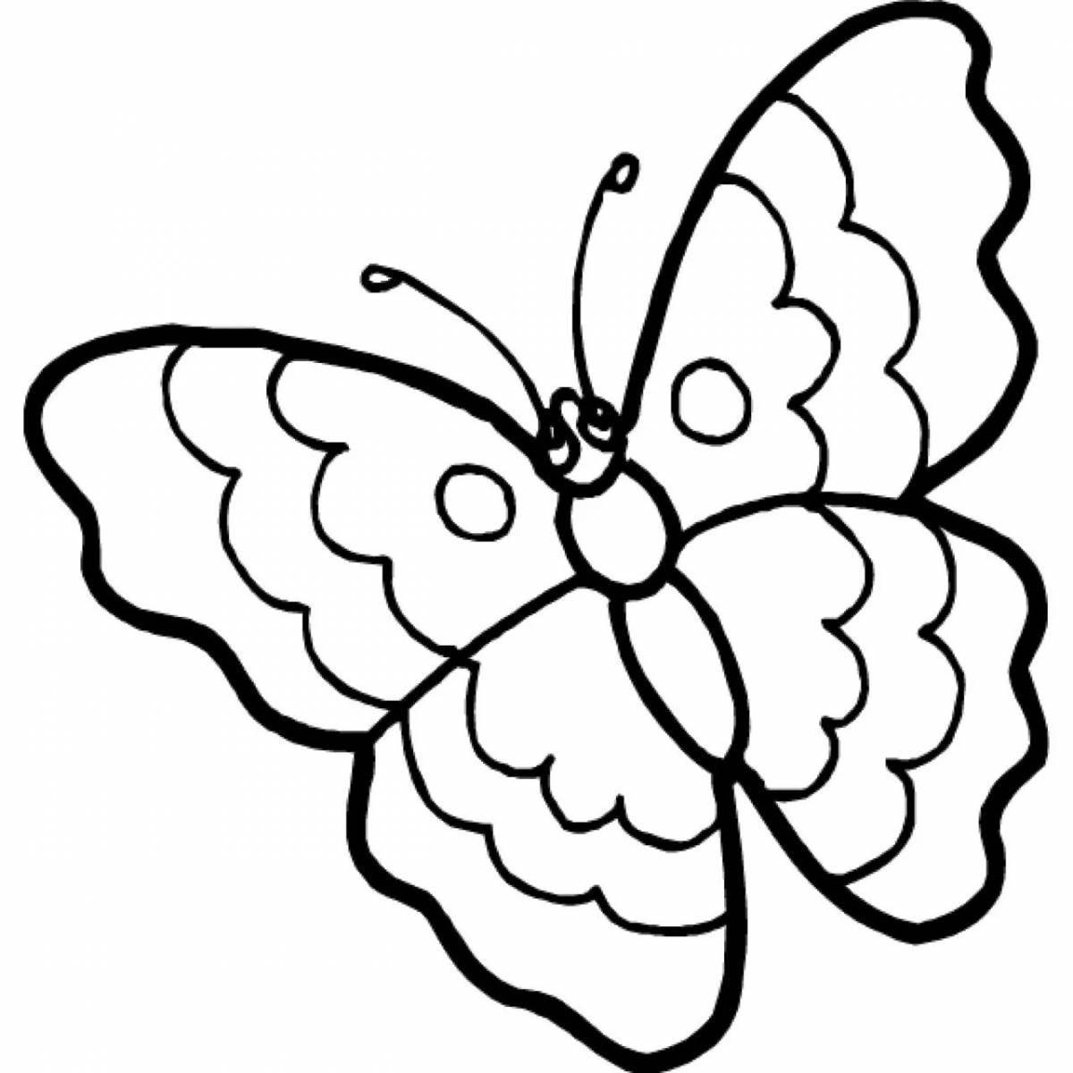 Бабочкарасскраска для детей