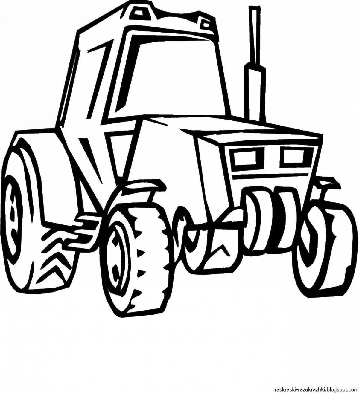 Drawing tractor for kids #5