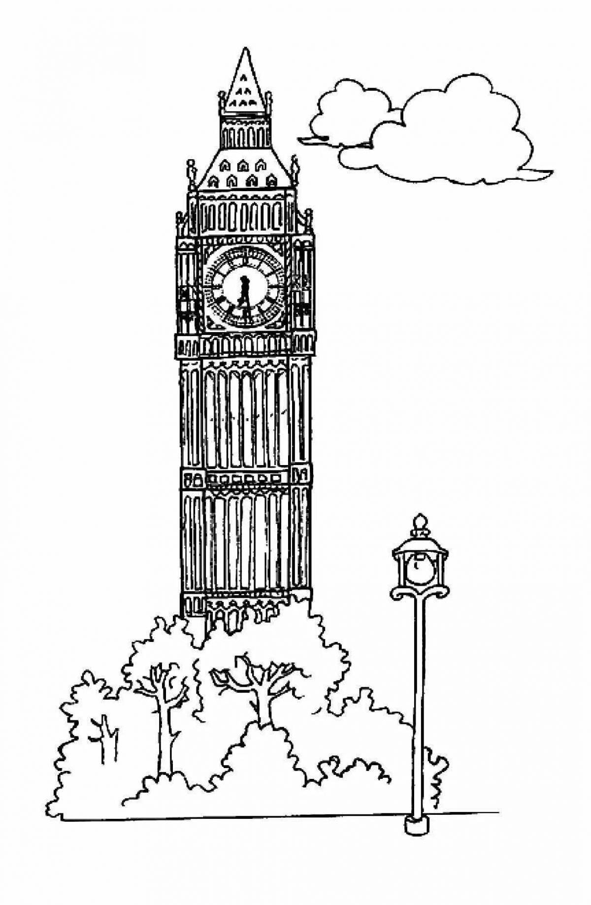 Great big ben coloring book for kids