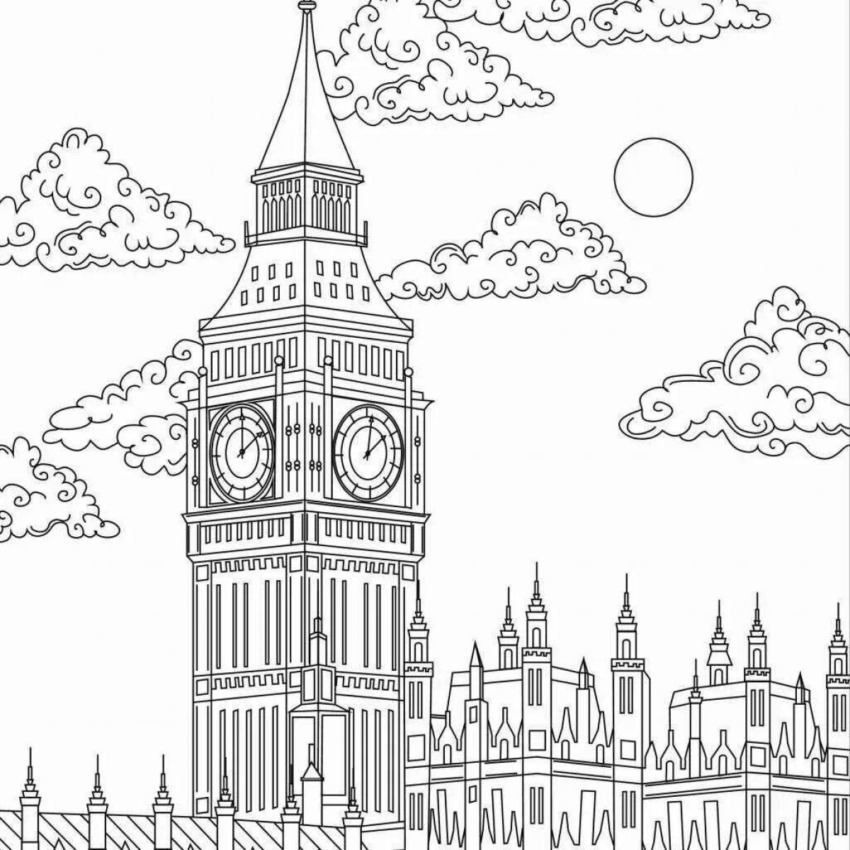 Great big ben coloring book for kids