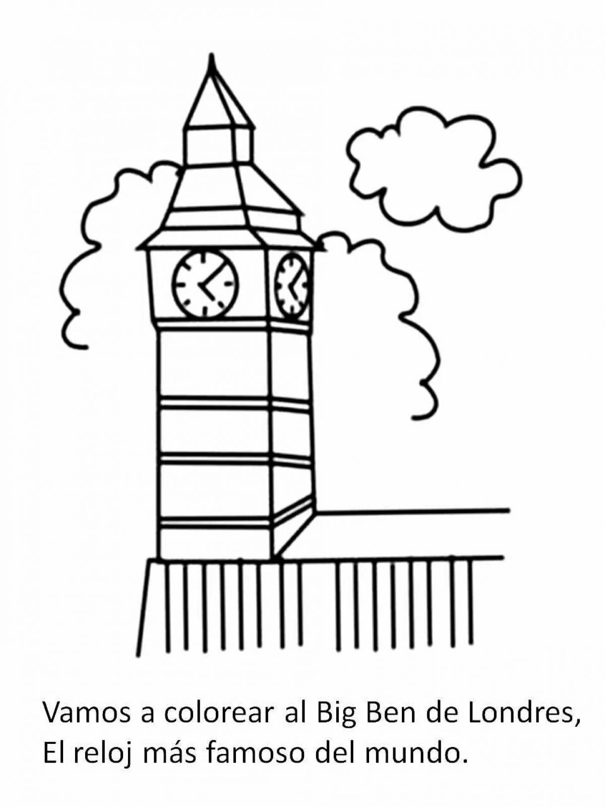 Big ben coloring book for kids