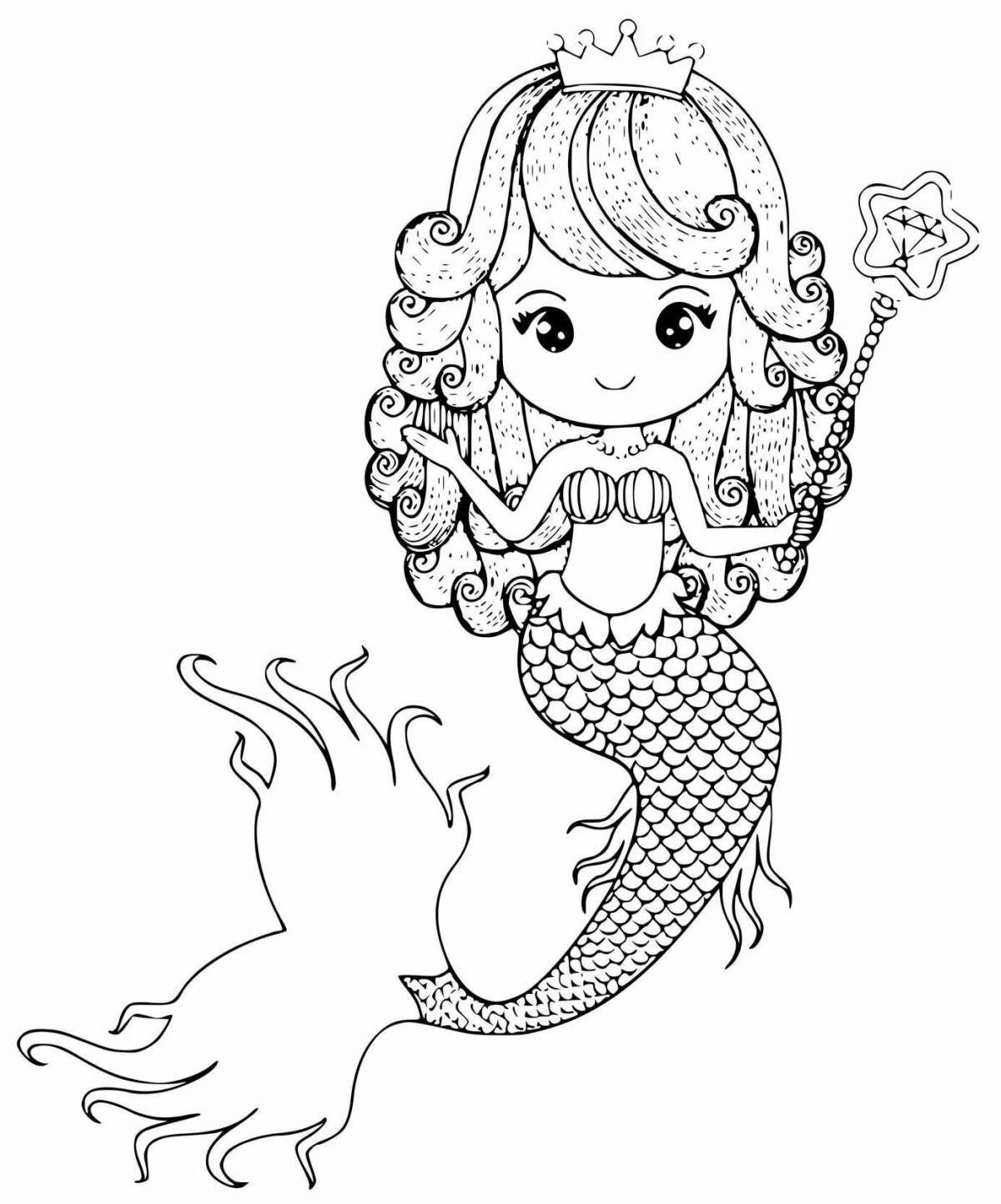 Great mermaid coloring pages for girls