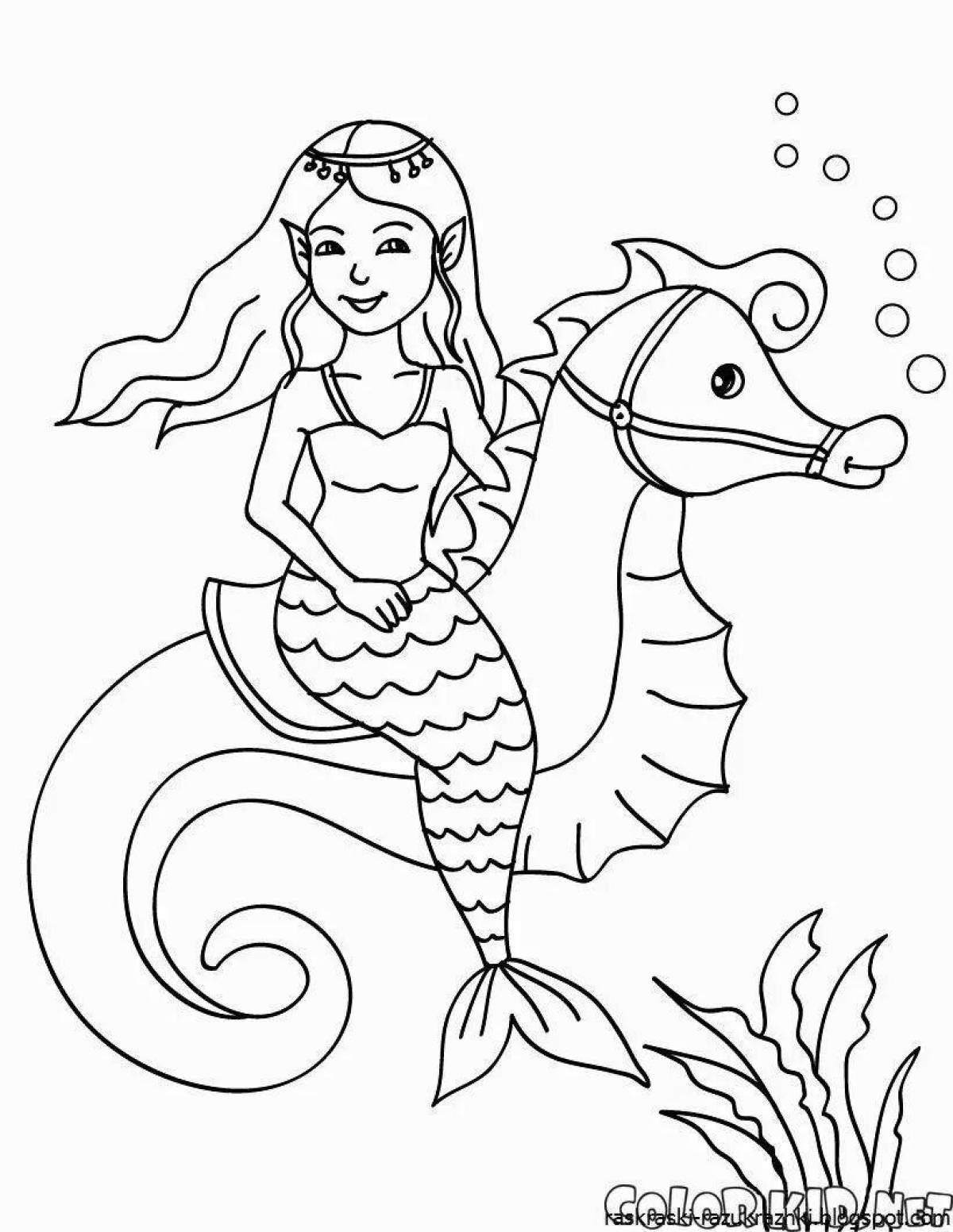 Divine coloring mermaid games for girls