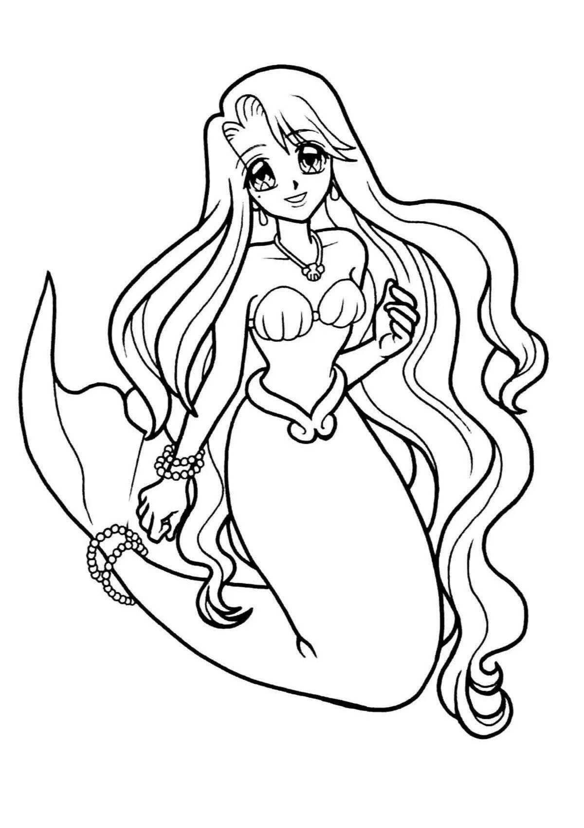 Coloring pages mermaid for girls