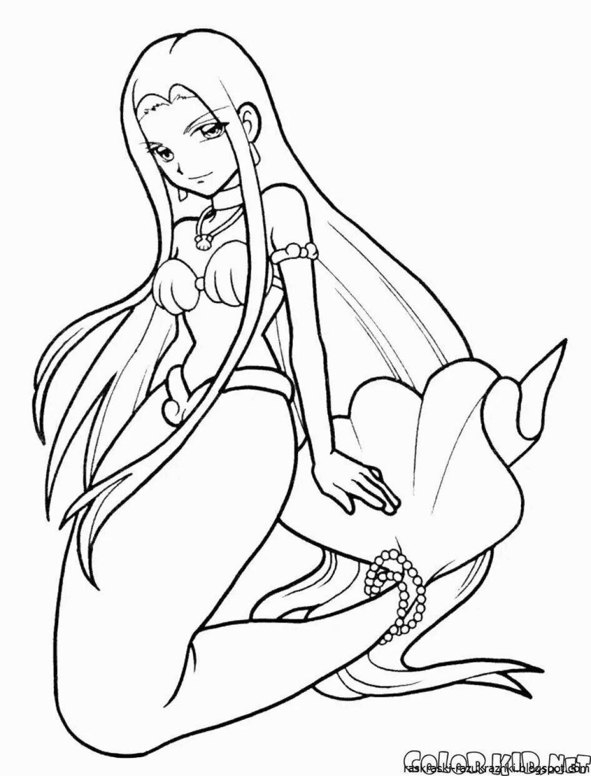 The little mermaid coloring pages for girls