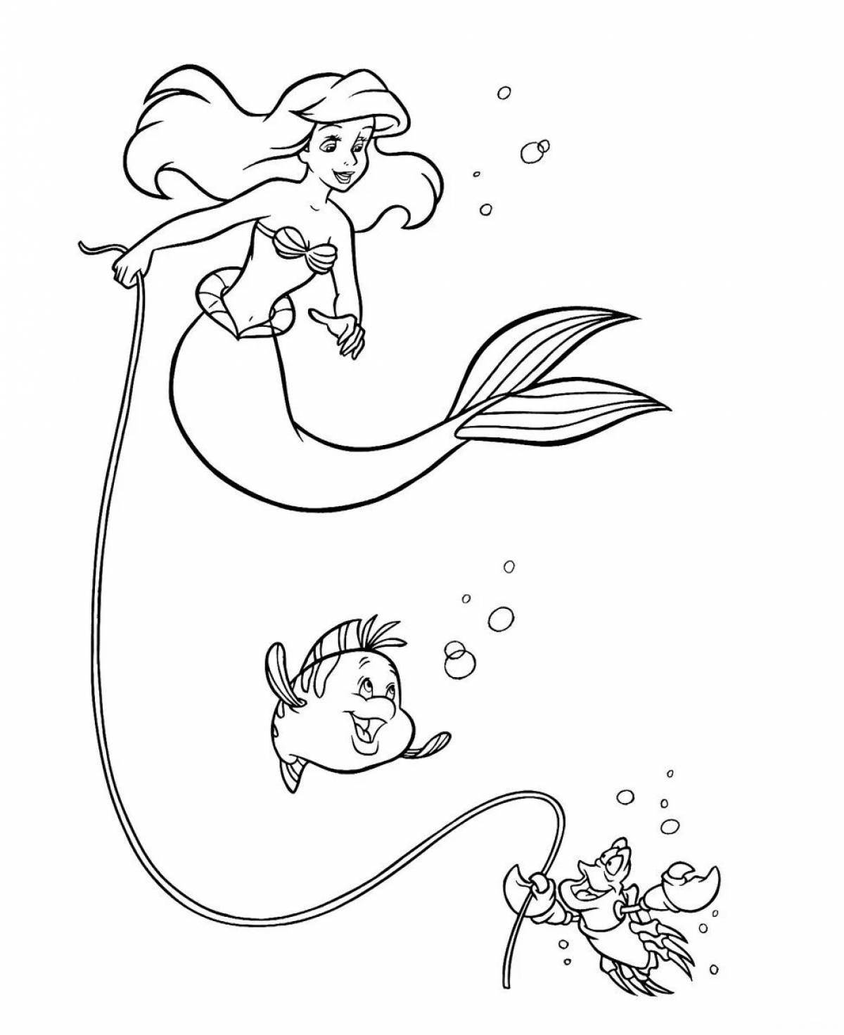 Fun mermaid coloring games for girls