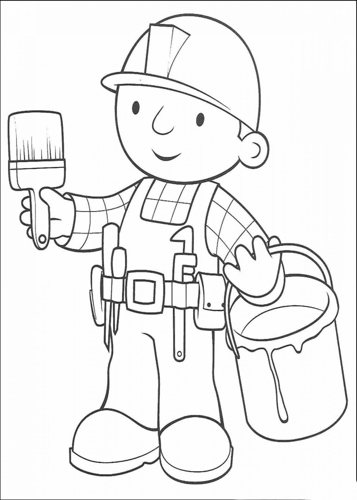 Creative occupation coloring pages for preschoolers