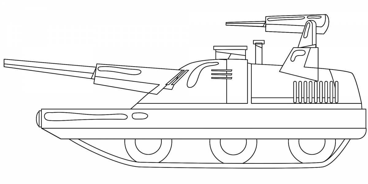 Увлекательная раскраска танка t34 для детей