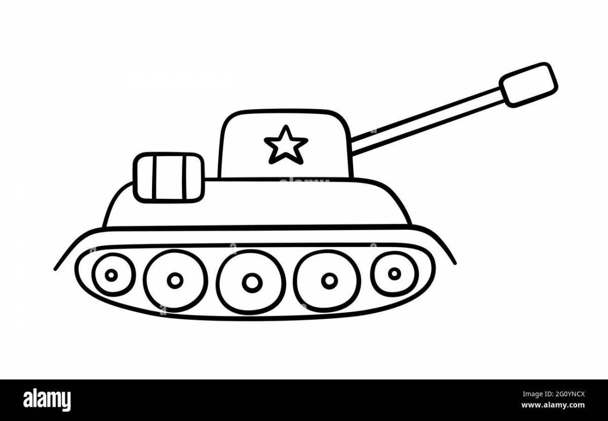 Amazing coloring pages t34 tank for kids