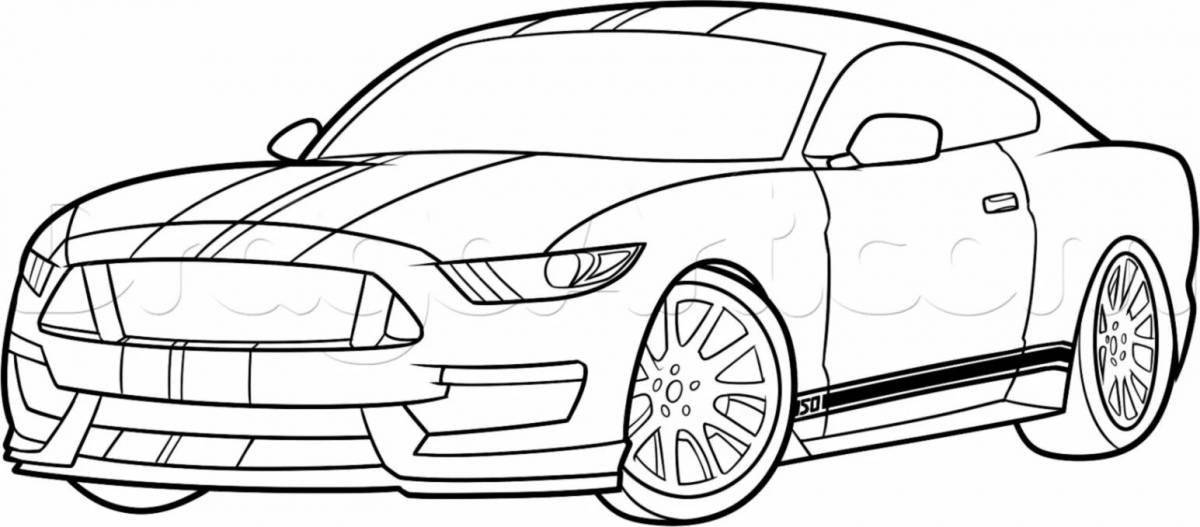 Gorgeous ford mustang coloring book for kids