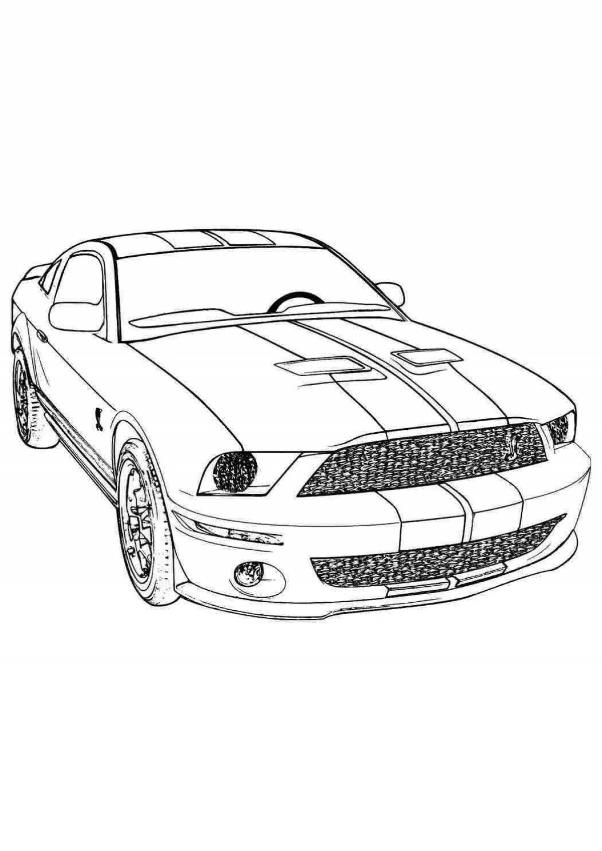 Fantastic ford mustang coloring book for kids