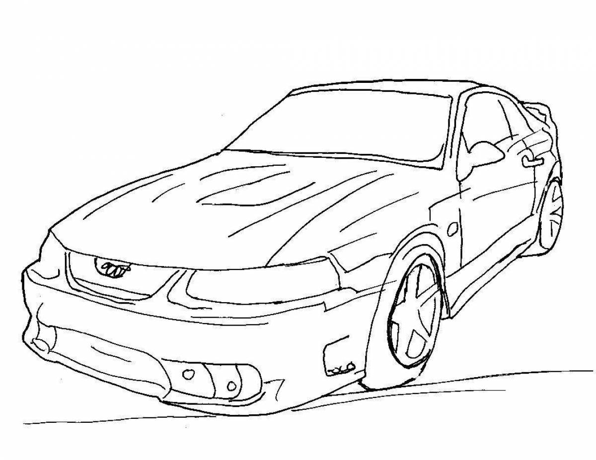 Charming ford mustang coloring pages for kids
