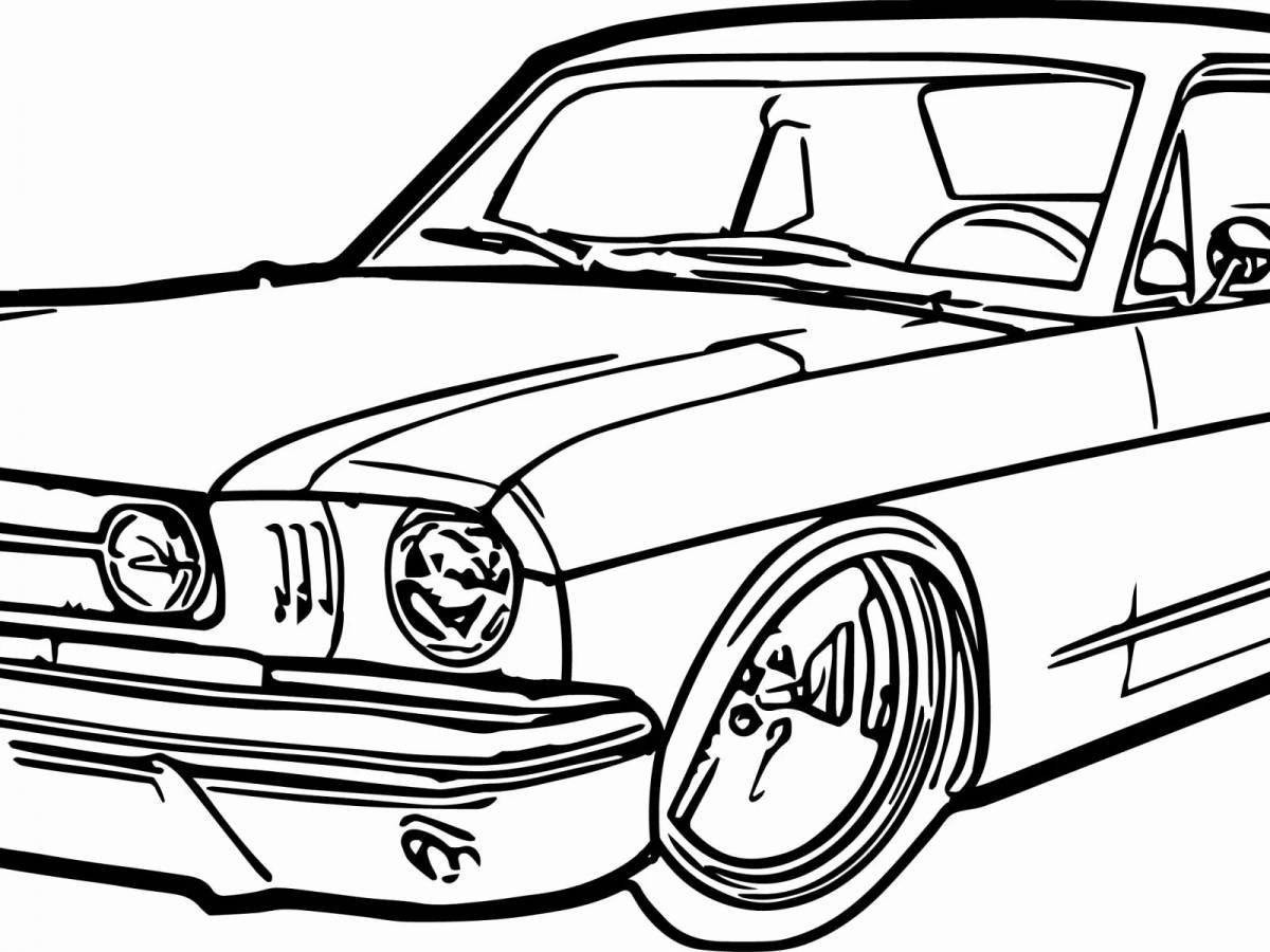 Outstanding ford mustang coloring page for kids
