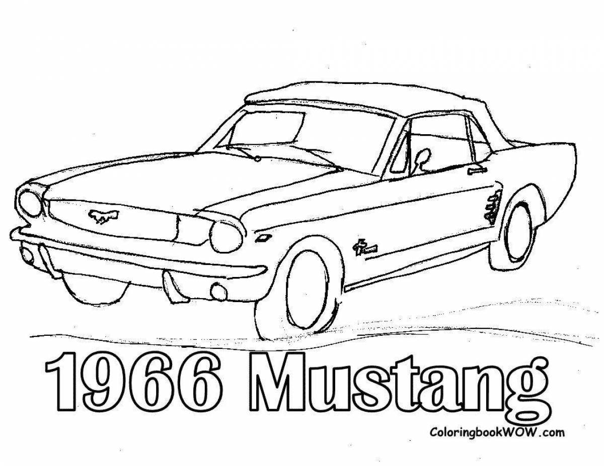 Impressive ford mustang coloring book for kids