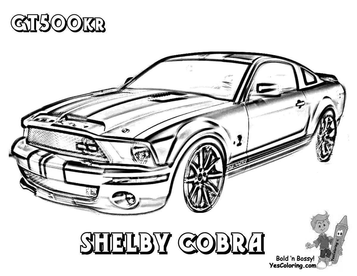 Dazzling ford mustang coloring book for kids